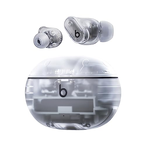 Beats Studio Buds + | Komplett kabellose Noise Cancelling In-Ear Kopfhörer, verbesserte Apple & Android Kompatibilität, eingebautes Mikrofon, Schweiß-beständige Bluetooth Kopfhörer- Transparent