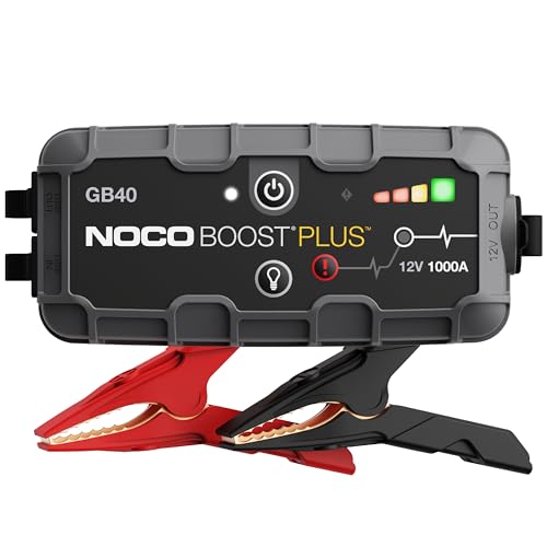 NOCO Boost GB40: 1000A UltraSafe Starthilfe Powerbank – 12V Lithium-Starthilfegerät & Starterkabel – Tragbarer Booster für Benziner bis 6,0L & Diesel bis 3,0L