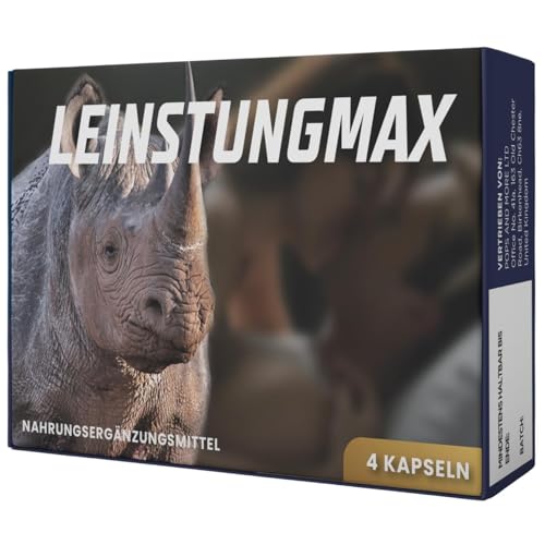 LEINSTUNGMAX Extra starke Stärkungskapseln für aktive Männer. 4 Kapseln hochdosierter reiner Ginseng-Extrakt zur sofortigen Unterstützung leidenschaftlicher Momente des Mannes | 100% natürlich