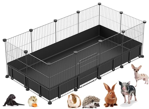 PILIN Kaninchengehege, Metallzaun, Drahtkäfig mit wasserdichter Matte, DIY Montage von verschiedenen Größen von Metalldrahtkäfig 30x38 12pcs