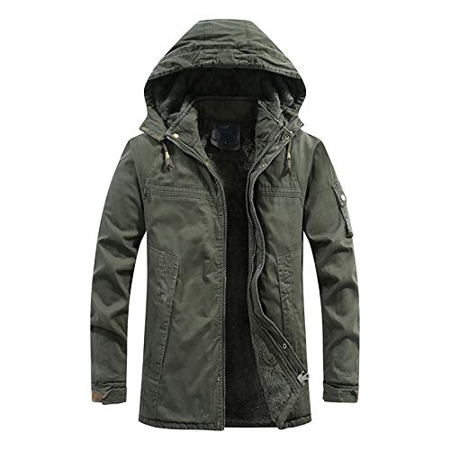 Generisch Winterjacke Herren, Wintermantel Herren Warm Gefüttert Parker Jacken Steppjacke Herrenjacken Für Winter Jacke Winter Schwarz Wintermantel Softshelljacke Winterparka Mit Kapuze Große Größen