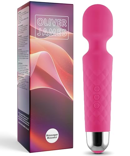 Vibrator für Frauen - Leises und Starkes Massagegerät + Akku - Sexspielzeug mit 20 Vibrationsmuster und 8 Geschwindigkeitsstufen - Kabelloser Dildo für Klitoris, G Spot - Oliver James (Rosa)