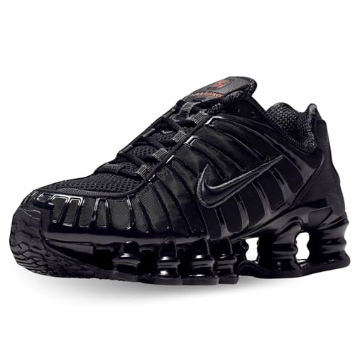 Nike Herren Shox Tl Sneaker, Mehrfarbig Black Black MTLC Hematite Max Orange 000, 44 EU