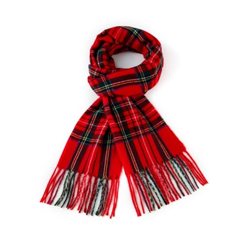 QSZHSL Retro Damen Tartan Schal, Herren Herbst Baumwolle kariert Schal, Weicher Karierter Karierter Schal Wickelschal Decke Schals, Tartan Schultertuch Plaid Deckenschal Modeschal Weicher (1 Pcs)