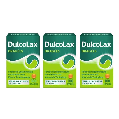 DULCOLAX Dragees magensaftresistente Tabletten, Dose 3x 100St, Abführmittel bei Verstopfung mit Bisacodyl, Befreien planbar am nächsten Morgen, Gut verträglich, Wirken nach ca. 6-12 Stunden