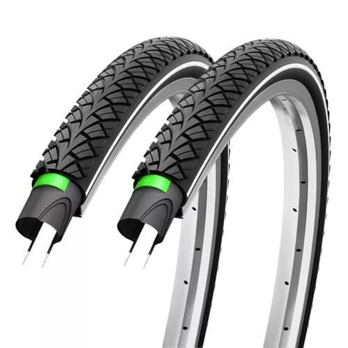 2er Set Fahrradreifen 28x1,60 Zoll 42-622 700x40c Reflexstreifen und 3mm Pannenschutz Decke Mantel