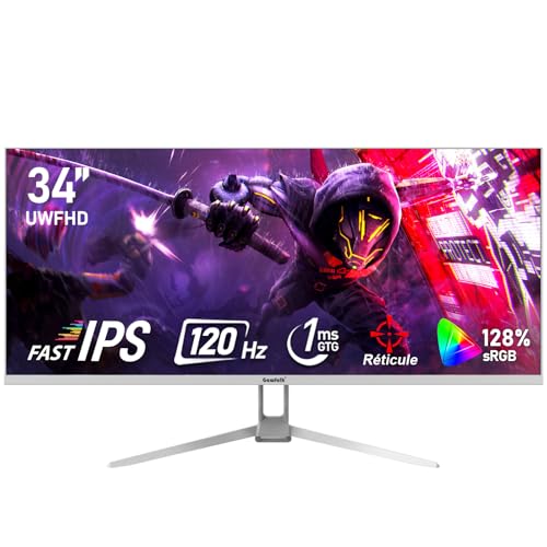 Gawfolk PC-Monitor Ultra Large 34 Zoll 120Hz Gaming Computer Monitor