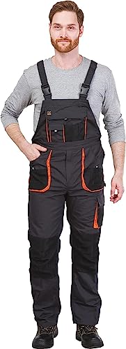 Reis FORECO-T SBP54 Arbeitshosen Männer | Arbeitshose | Schnittschutzhose | Arbeithose Herren | Stahl Blau-Schwarz-Orange | 60 Größe