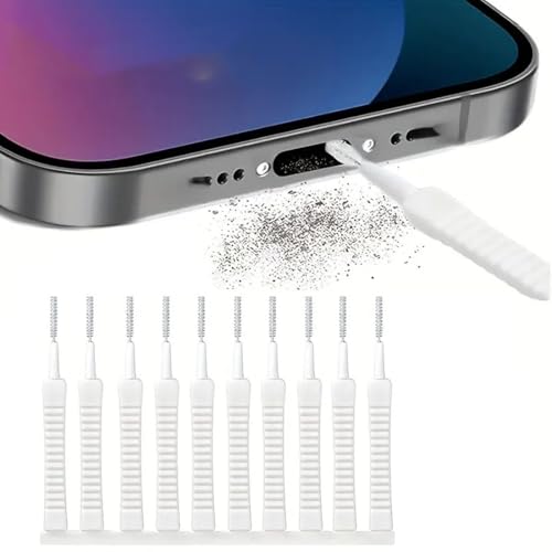OUDQFCJ USB C Handy Reinigungsset 10 teiliges Telefon Port Reinigungsbürsten Set Metall Anti Staub Stecker Telefon Lautsprecher Reinigungsbürsten Telefonhörer Reinigungsbürste