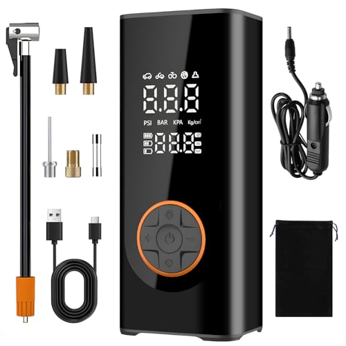Digitalreifenkompressor,Tragbarer Luftkompressor,Autoreifenpumpe mit Unterstützung für voreingestellten Reifendruck und automatische Abschaltung für Autoreifen und andere aufblasbare Geräte
