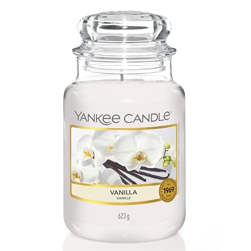 Yankee Candle Duftkerze im Glas (groß) | Vanilla | Kerze mit langer Brenndauer bis zu 150 Stunden | Perfekte Geschenke für Frauen