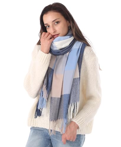 DiaryLook Karierter Warmer Deckenschal für den Winter, Lange Damen-Schals, kariert, weich, Wolle, Tartan-Schal für Frauen