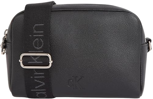 Calvin Klein Damen Umhängetasche Ultralight Camera Bag Breiter Tragegurt, Schwarz (Black), Einheitsgröße