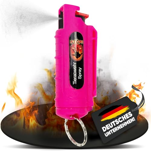 1 x Wilhelm Pfefferspray 16 ml Schlüsselanhänger pink Tierabwehr Selbstverteidigung CS Gas KO Spray hochdosiert (ca. 2 Mio. Scoville) effektives Verteidigungsspray