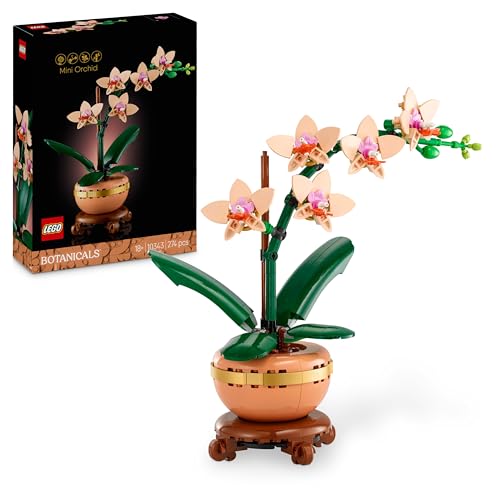 LEGO Botanicals Mini-Orchidee - Bauset für Erwachsene - Kunstblumen zum Bauen - DIY Deko fürs Wohnzimmer oder Büro - Geschenk zu Weihnachten für Frauen und Männer - 10343
