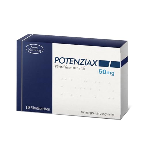 Saint Nutrition® POTENZIAX 50mg - Extra stark für Männer, Sofortwirkung - Hochdosiert für den abenteuerlustigen Mann - Ergänzung bei herausfordernden Situationen – mit Maca & Zink – ohne Zusätze