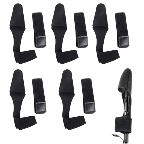 SOGHO 10 Stück Rutenbänder Angeln Set,Angelruten Gurte Anti-Rutsch,Einstellbar Klettbänder,Angelrutenhalter Klettbänder,Angelrute Gürtel Band,Angelzubehör Für Binden Von Angelruten Und Casting Schutz