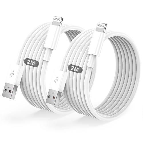 IPhone Ladekabel 2Pack 2M+2M USB auf Lightning Kabel MFi Zertifiziert für Apple Schnellladekabel,für IPhone 14/13/12/11/Pro/ProMax/Mini/XS/XR/MAX/X/8/7/6/6s/Plus/SE/iPad Mini