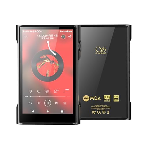 SHANLING M3 Ultra MP3/MP4 Player, tragbarer Hi-resBluetooth-Audioplayer, 4,2in LCD Touchscreen|MQA 16X|3500 mAh|3+32GB Up to 2TB skalierbar|Android 10|2X ES9219C DAC/AMP|3,5mm/4,4 mm (Black)