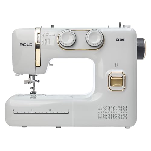 Rold Q36 Nähmaschine mit 25 Stichen Nähen, Knopfloch, 100-Watt-Servomotor, Nadeleinfädler, Freiarm