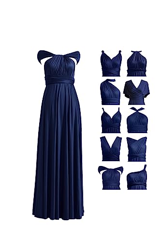 72styles Infinity Kleid mit Bandeau Brautjungfernkleid Multi-Way Kleid Lang Übergröße Convertible Twist Wickelkleid
