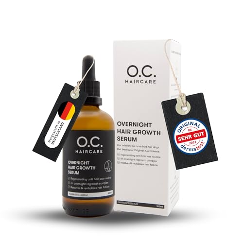 O.C. HAIRCARE Overnight Hair Growth Serum – Haarserum bei Haarausfall - Mit Rosmarin, Panthenol & Aloe Vera - Fördert Haarwachstum - Natürliche Alternative zu Minoxidil - 100 ml