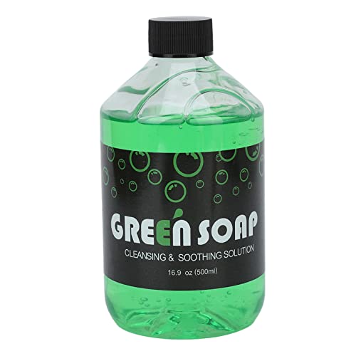 Joyzan Tattoo Cleansing Green Soap, Salon Safe Solution Professionelle Sichere Milde Seife Anfänger Flasche Tattoos Piercings Pigment Cleaner Gesunde Reinigungsmittel Nach Tattoopflege Beruhigende