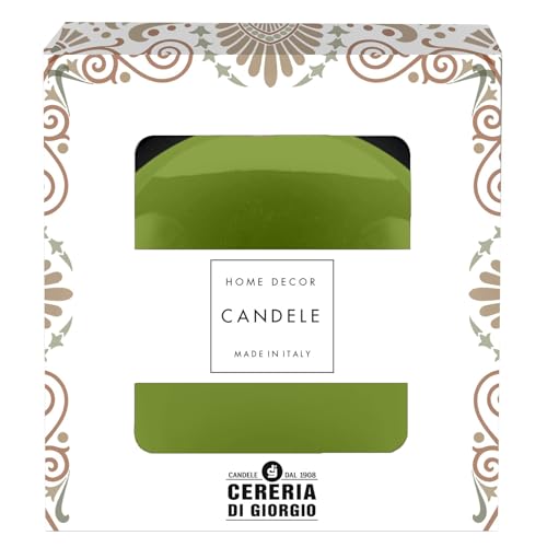 Dekorative lackierte Kugelkerze Durchmesser 10 cm - Brenndauer 49 Stunden - Farbe Pistazie - Geschenkbox - Cereria di Giorgio - Wohnkultur - Handwerk