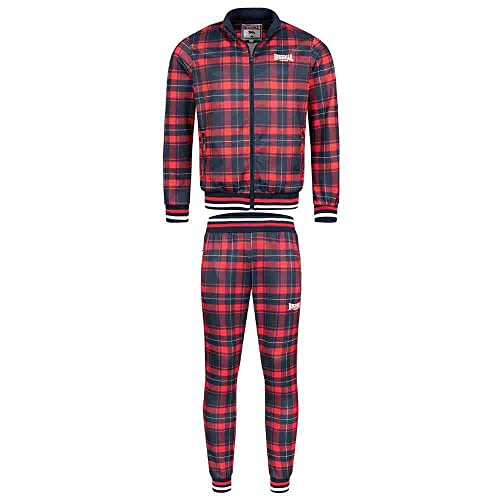 Lonsdale Herren WICKSTONE Trainingsanzug, Rot/Blau, XXL