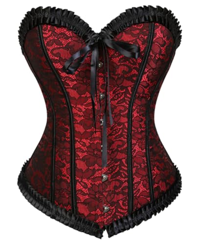 KUOSE Damen Schwarz Weiß Body Shaper Vollbrust Corsage Top Übergrößen