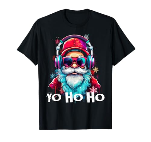 Partner Outfit, Weihnachtsmann, DJ, Musikfestival, Party, Techno EDM T-Shirt