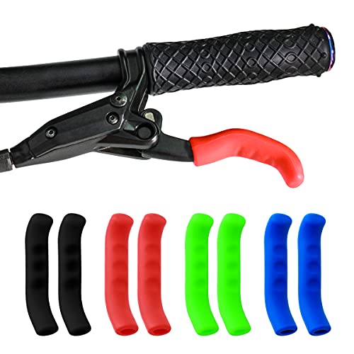 Fahrrad Bremshebel Hülle Schutz Griffschutz Abdeckung Sleeve Anti-Rutsch Bremshebel Schutzhülle Bremsgriff Silikon Hülse für Fahrrad/MTB/BMX (Rot)