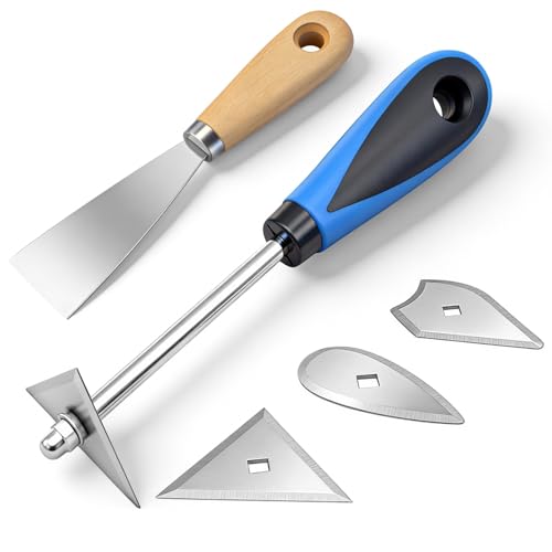 Mehrzweck Spachtel Werkzeug 3-in-1 Farbschaber Set mit 3 Austauschbaren Klingen und Reinigung Ziehklinge aus Entfernt alte Farbe & Kleberrückstände, Ideal für Renovierung und Heimwerkerprojekte