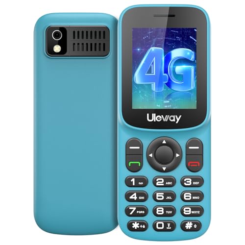 uleway T185 | 4G LTE Handy mit Dual-SIM-Slot | 1.7 Zoll Farbdisplay | Bluetooth | 1000mAh Akku | Seniorenhandy Ohne Vertrag mit LED-Taschenlampe | Prepaid Tastenhandy |Grün