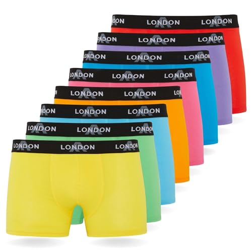 FM London Herren (4/8er-Pack) Boxershorts Hipsters, Neon Gemischt (8er Pack), L