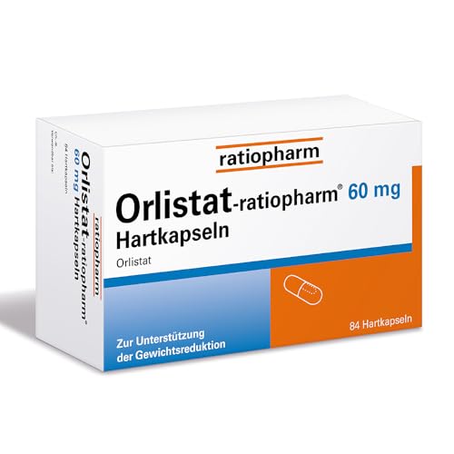 Orlistat-ratiopharm® 60 mg Hartkapseln: Unterstützt die Gewichtsabnahme bei Übergewicht ab einem BMI von mindestens 28. 84 Hartkapseln