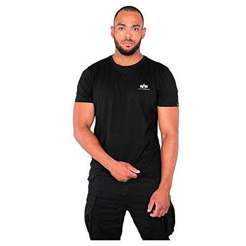 Alpha Industries Herren Basic T Small Logo T-Shirt, Blickdicht, Black, 3XL
