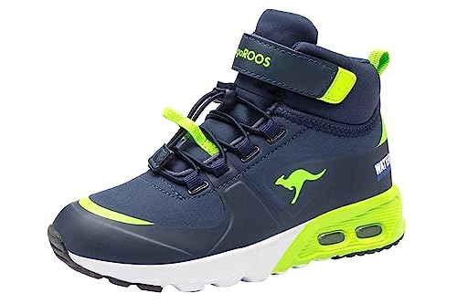 KangaROOS Jungen Kx-hydro Sneaker, Dk Navy Lime, 28 EU