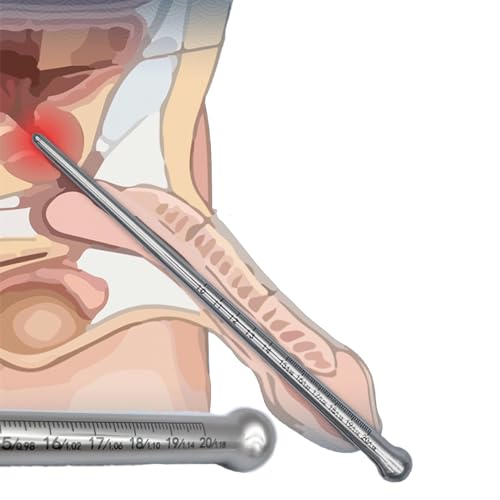 Seckoe Dilator Harnröhre Edelstahl Penis Plug Harnröhrensonden Sounding Prinzenzepter Harnröhrendehner für Männer Harnröhre Mann Masturbation für Anfänger und Profis Sextoy