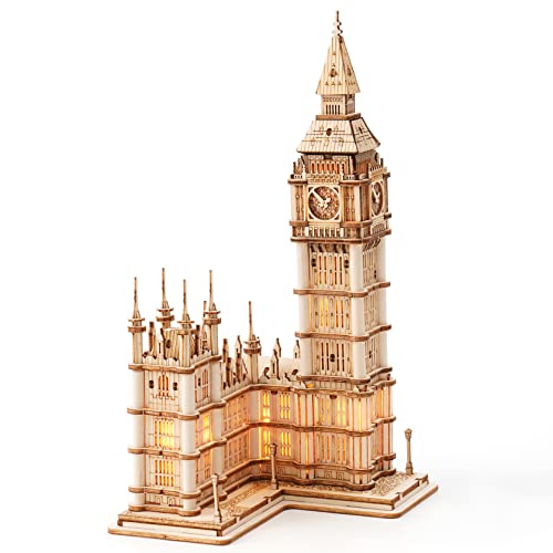 Rolife Holzpuzzle Erwachsene 3D Modellbau Holzbausatz für Erwachsene Teenager 220 Teilen, Big Ben
