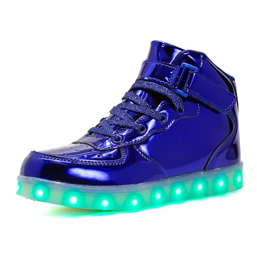 7 Farben LED Schuhe USB Aufladen Leuchtschuhe Licht Blinkschuhe Leuchtende Sport Sneaker Light up Turnschuhe Damen Herren Kinder Shoes