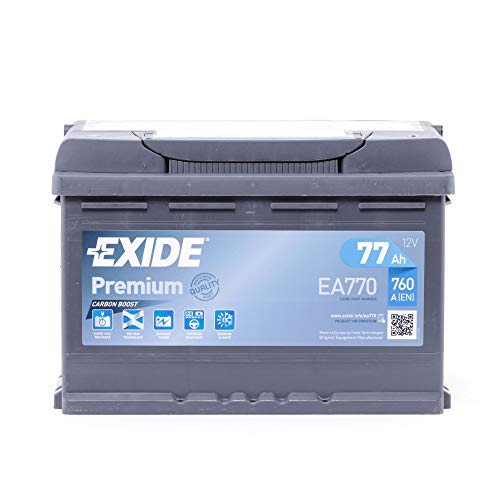 EXIDE Autobatterie 77Ah 12V 760A EA770 PREMIUM B13 DIN/ISO L3 Starterbatterie