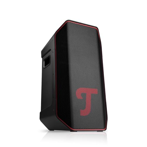 Teufel ROCKSTER AIR 2 - Tragbarer Bluetooth-Speaker - Leistungsstark Mobiler Event Speaker, bis 58 Std. Akku, Wechselbarer Akku, Powerbank Funktion, Instrumentenanschlüsse, DJ, Mikro,Stativ - Schwarz