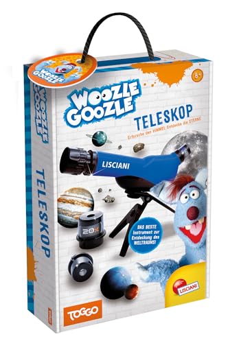 Lisciani - WOOZLE GOOZLE Teleskop Für Kinder Ab 7 Jahren - Astronomie Lernspielzeug Mit Zoom x20 x30 x40 - Beobachtung Von Natur Und Sternen - Mit Tischstativ & Handbuch - Geschenkidee Ab 7