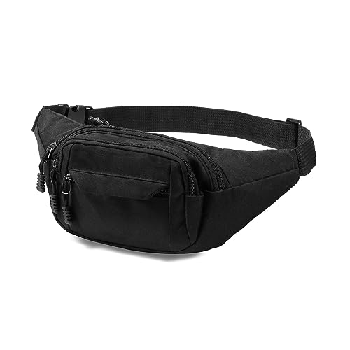 Vinabo Unisex Bauchtasche Damen & Herren Stylisch, Schwarz, Einheitsgröße EU