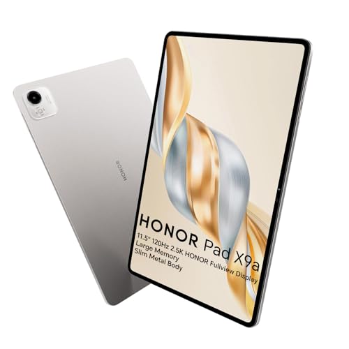 HONOR Pad X9a 6GB 128GB Tablet, 11,5 Zoll 120Hz 2,5K Fullview Display, Snapdragon 685, 8300mAh Akku, Android 15, WiFi Version, Grau