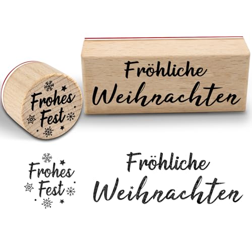 WAMIOKAGRO 2 Stück Stempel Weihnachten Set, Weihnachtsstempel 