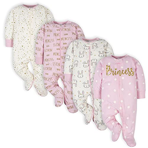 Gerber Strampler „Prinzessin“ für Mädchen, 4er-Pack