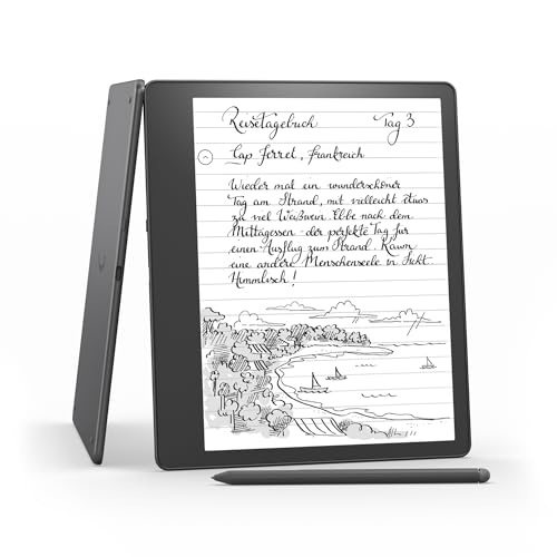 Kindle Scribe (2022) -16 GB – der erste Kindle, der auch ein digitales Notizbuch ist – mit Paperwhite-Bildschirm (10,2 Zoll, 300 ppi) und Premium-Eingabestift. Mit Notizbuchzusammenfassung.
