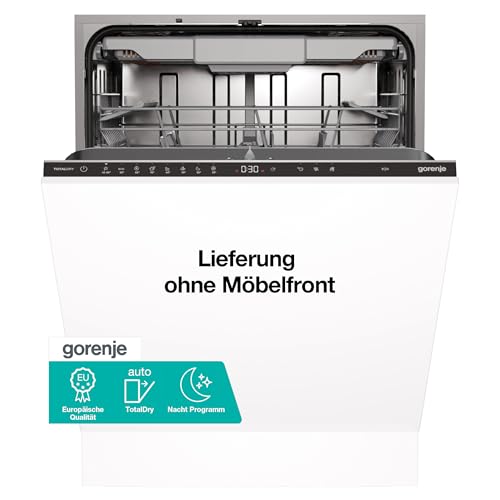 Gorenje GV663D65 Geschirrspüler/Einbaugerät FRONT NICHT ENTHALTEN/EU Made /60 breite /16 Maßgedecke/8 Programme/TotalDry/Nacht Programm/Status LED Licht/EEK: D/Einbaumaße (HxBxT): 82 x 60 x 55,5cm